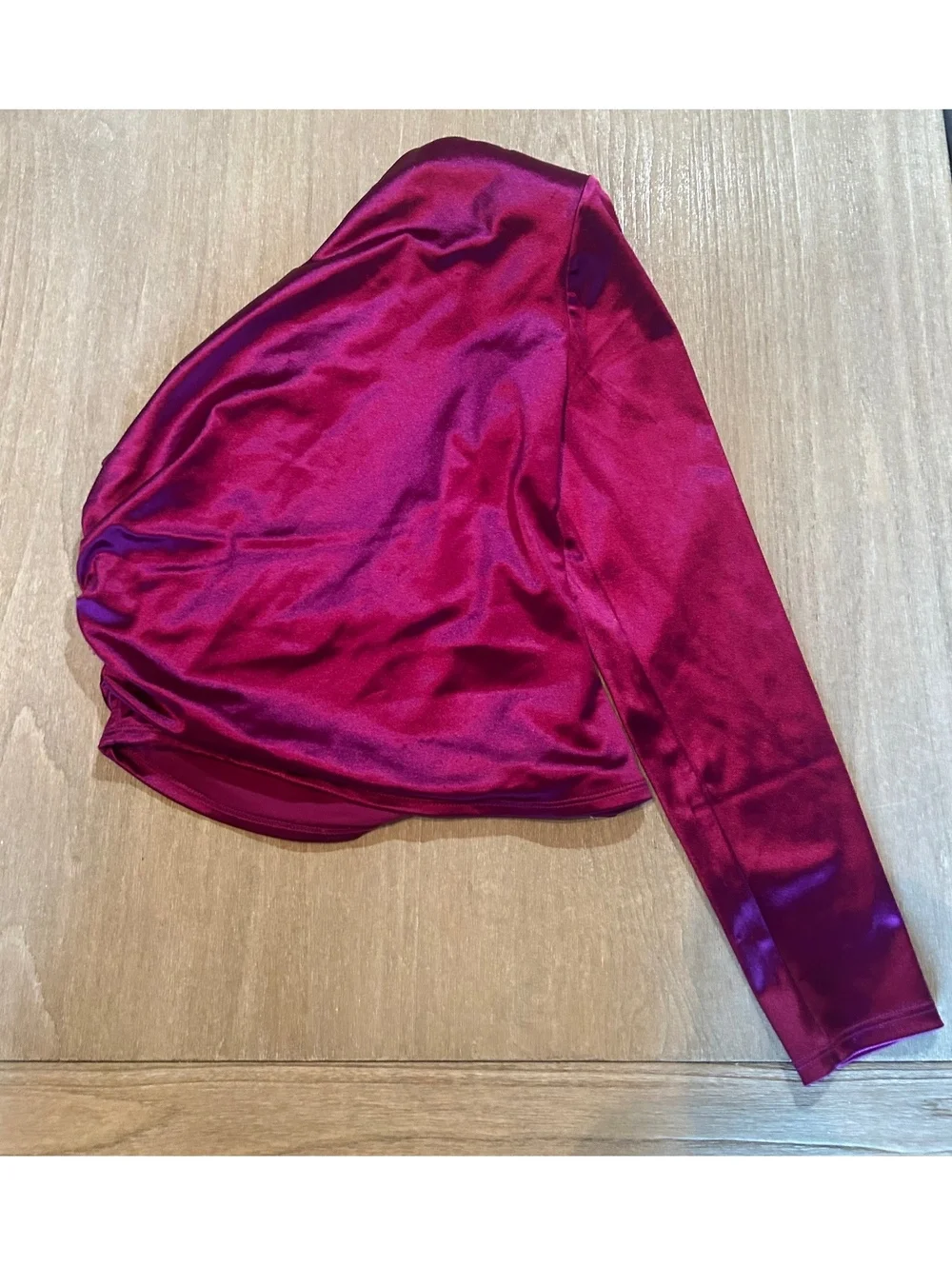 NWT Express Magenta 2-Piece Set – One-Shoulder Crop Top & Slit Midi Skirt Small